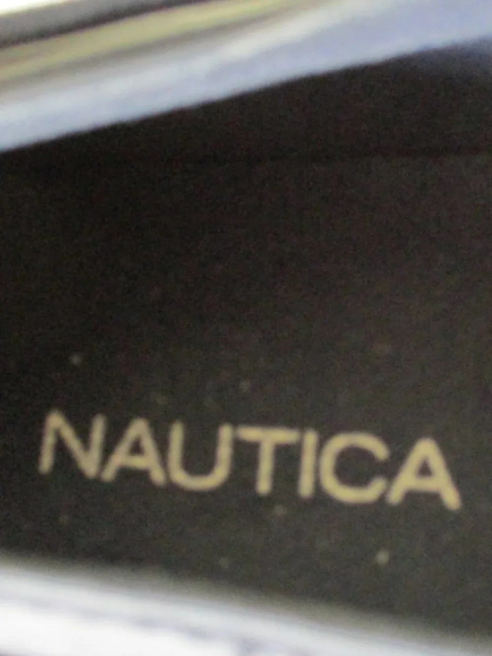 Nautica Mens Navy Faux Leather Lace-up Boat Shoe Moccasin Loafer Shoe - Size 12M